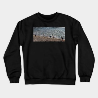 Taking Air on Freemantle beach Crewneck Sweatshirt